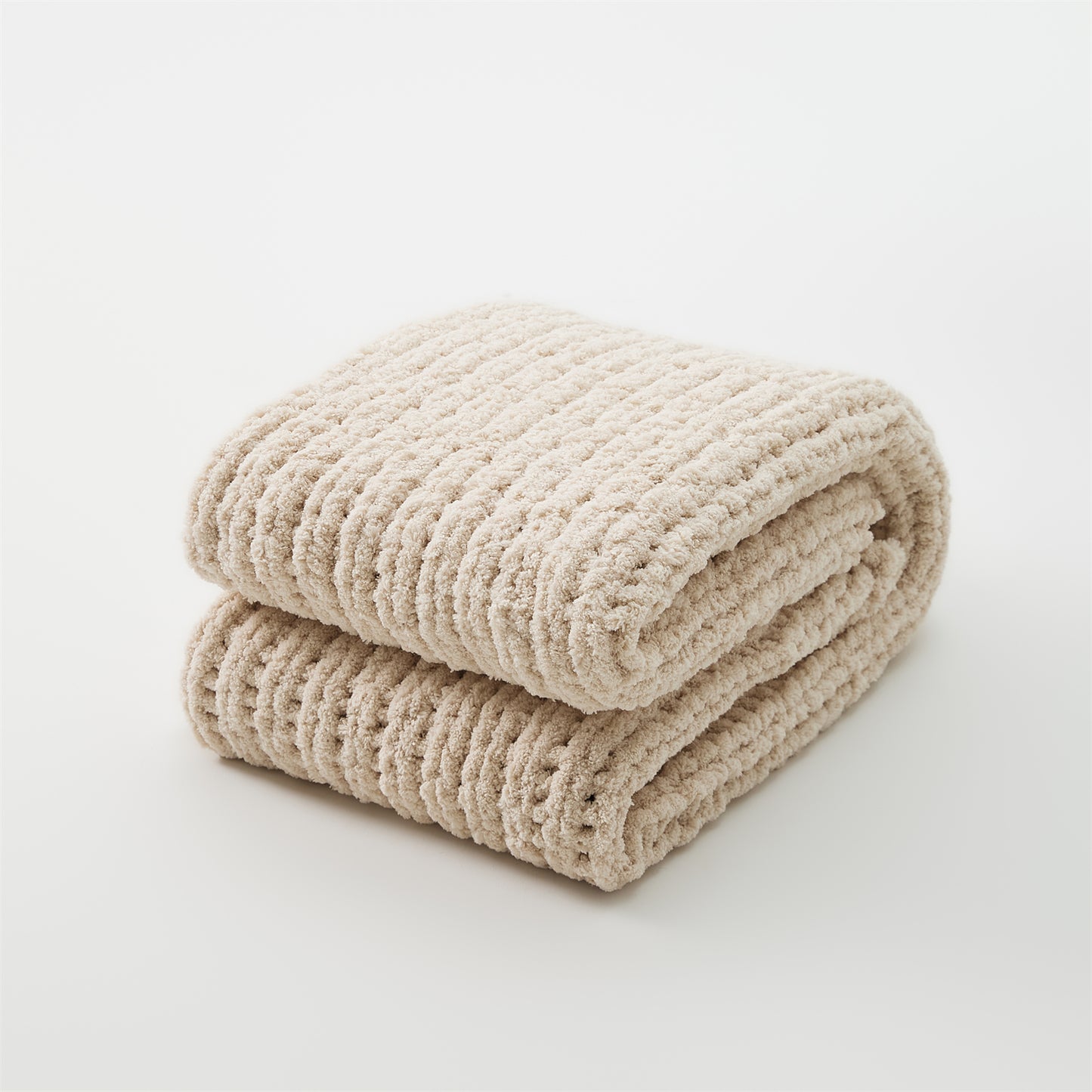 Super Soft Chunky Chenille Yarn Knit Throw Blanket