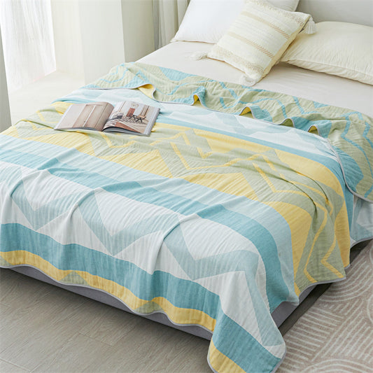 6-Layer Gauze 100% Cotton Bed Blanket Lightweight Super Soft Breathable
