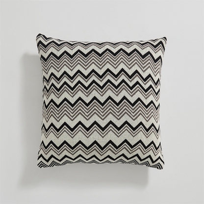 Wave Pattern 100% Cotton Knitted Decorative Throw Pillow Cover