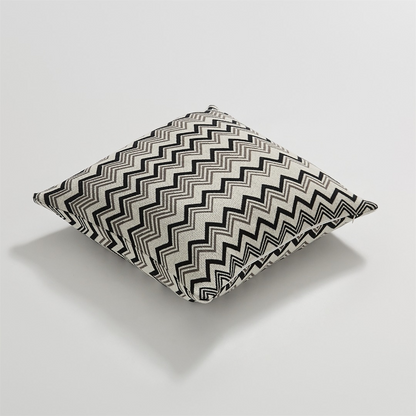 Wave Pattern 100% Cotton Knitted Decorative Throw Pillow Cover