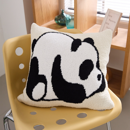 Cute Cartoon Panda Pattern Decorative Pillow Cover without Filler