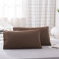 Autumn and Winter Sanding Thick Solid Color Envelope Pillowcases Set of 2