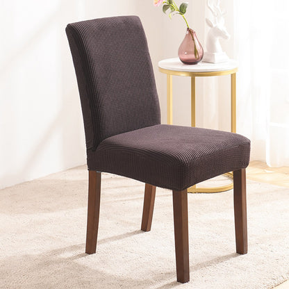 Stretch Velvet Dining Chair Cover with Elastic Band 1 Piece