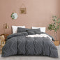 Wave Pattern Twin Queen King Size Duvet Cover Set with Zipper Ties