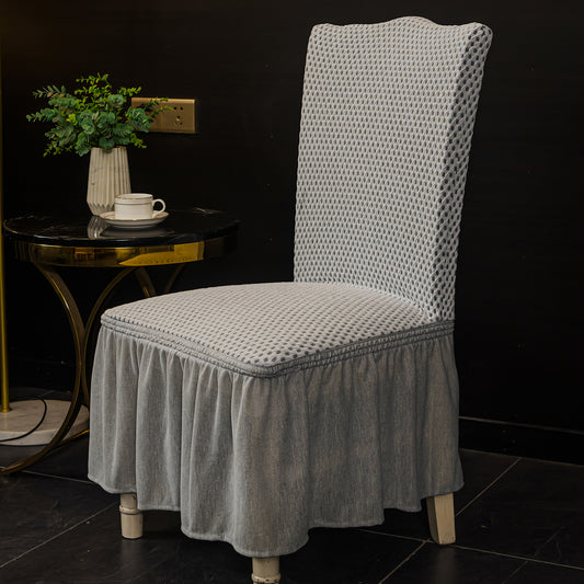 Dining Room Stretch Chair Slipcover with Skirt Kitchen Chair Protector Cover