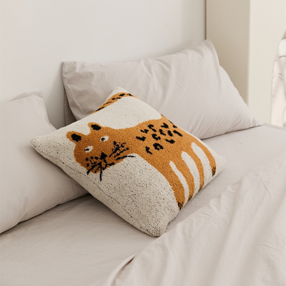 Fashion Cartoon Animal Spotted Leopard Pattern Decorative Pillow Cover