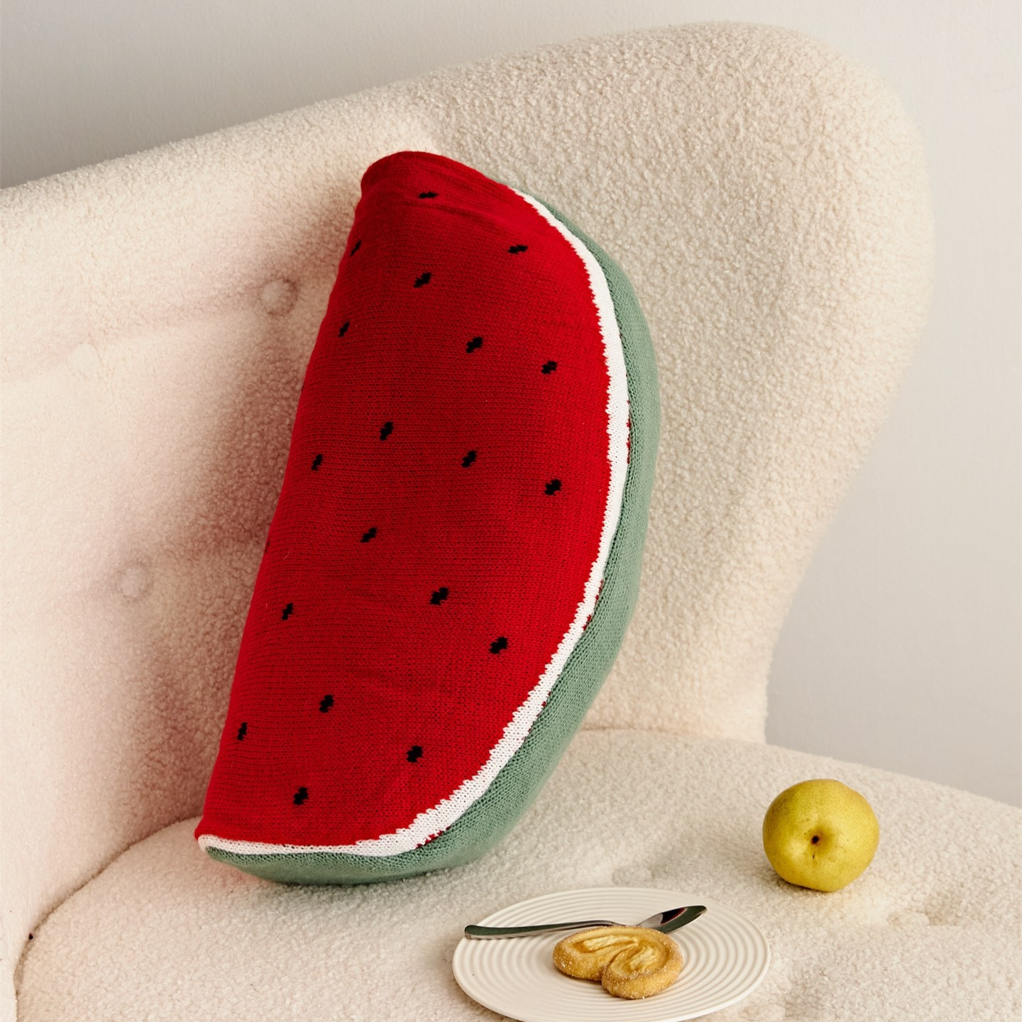 Fruit Watermelon Slice Shaped  Decorative Throw Pillow