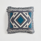 Geometric Pattern 100% Cotton Kint Decorative Throw Pillow Cover with Tassels