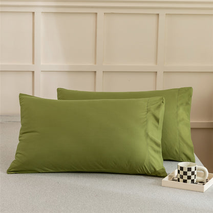 Autumn and Winter Sanding Thick Solid Color Envelope Pillowcases Set of 2