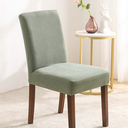 Stretch Velvet Dining Chair Cover with Elastic Band 1 Piece