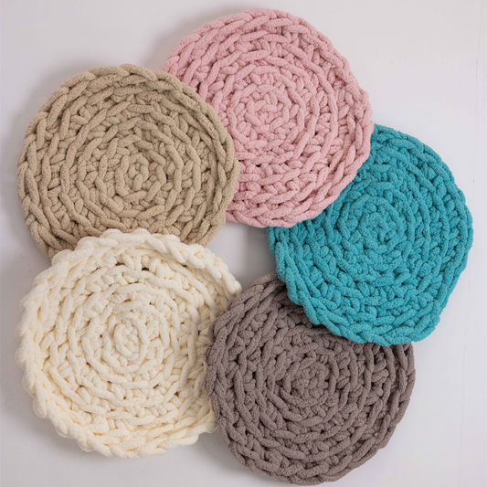 High Quality Knit Crochet Round Area Rug for Living Room