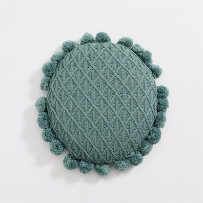 ﻿ Creative Round Throw Pillow Knitted Sofa Cushion for Living Room