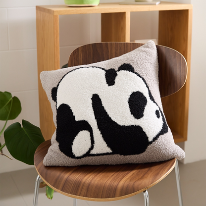 Cute Cartoon Panda Pattern Decorative Pillow Cover without Filler