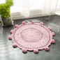 Handmade Woven Living Room Knitted Round Hollow Area Rug