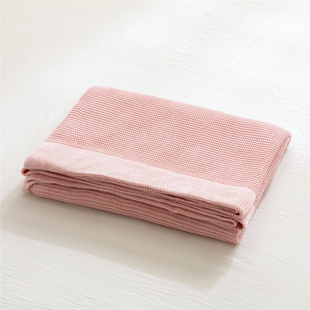 Soft Lightweight 100% Bamboo Fiber Knitted Throw Blanket for Summer