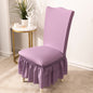 Jacquard Dining Chair Slipcover with Skirt for Wedding Banquet Party Decoration