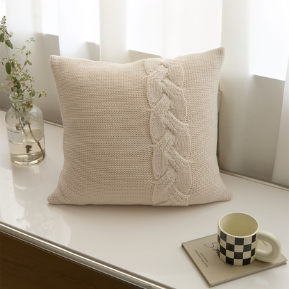 Soft Cozy Living Room Square Knitted Decorative Pillow Cover