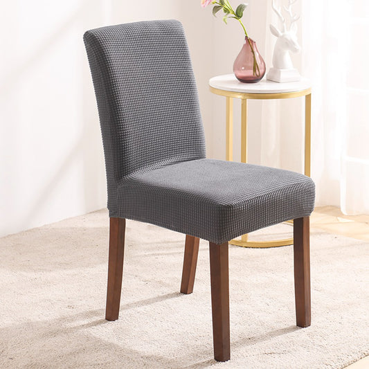 Stretch Velvet Dining Chair Cover with Elastic Band 1 Piece