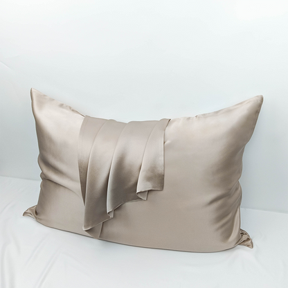 2 Pieces 16 Momme 100% Pure Mulberry Silk Pillowcases with Hidden Zipper