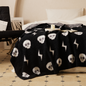 Ultra Soft Cozy Halloween Spooky Skeletons Accent Knitted Throw Blanket