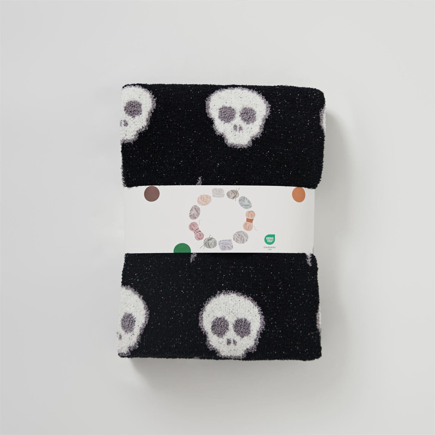 Ultra Soft Cozy Halloween Spooky Skeletons Accent Knitted Throw Blanket