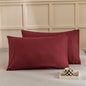 Autumn and Winter Sanding Thick Solid Color Envelope Pillowcases Set of 2